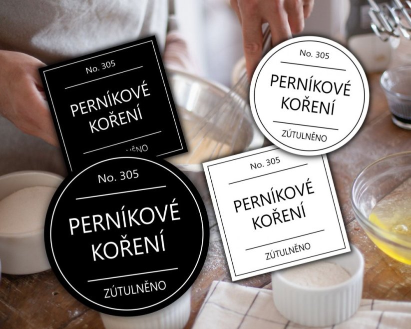 Perníkové koření - doprodej - Barva: Bílá, Druh: Kulatá