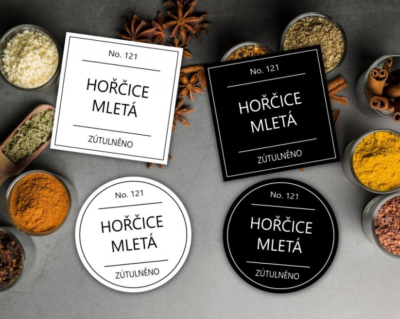 Hořčice mletá - doprodej - Barva: Bílá, Druh: Kulatá