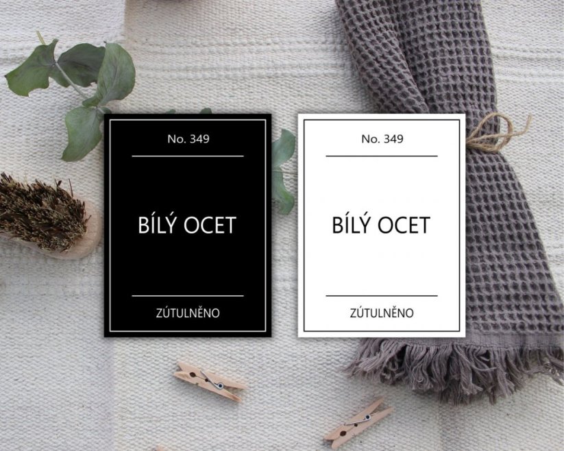 Bílý ocet - Barva: Bílá, Velikost: 6 cm x 8 cm