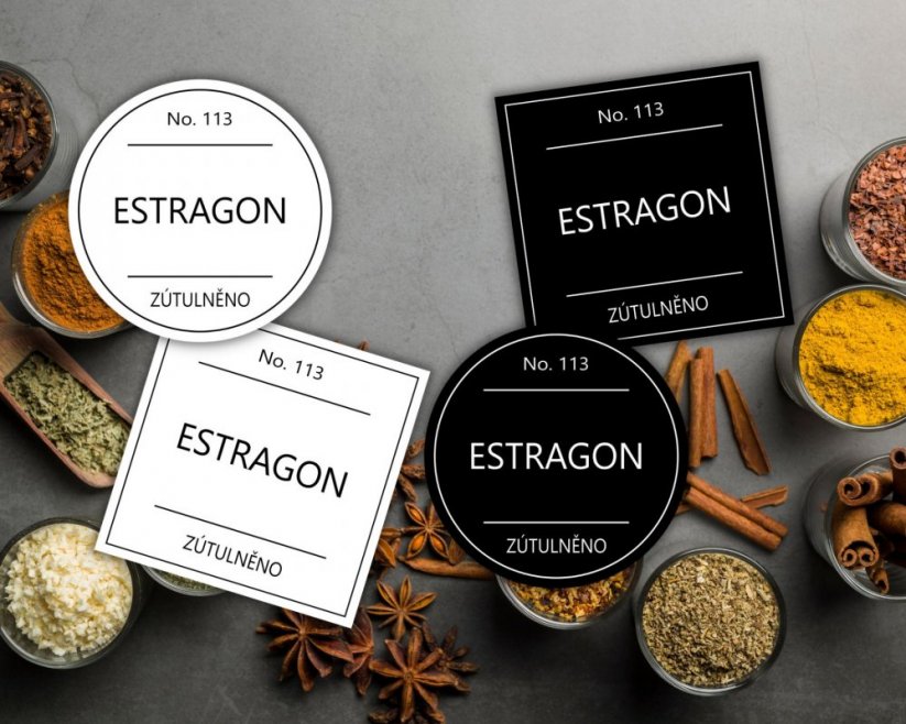 Estragon - Barva: Bílá, Druh: Hranatá
