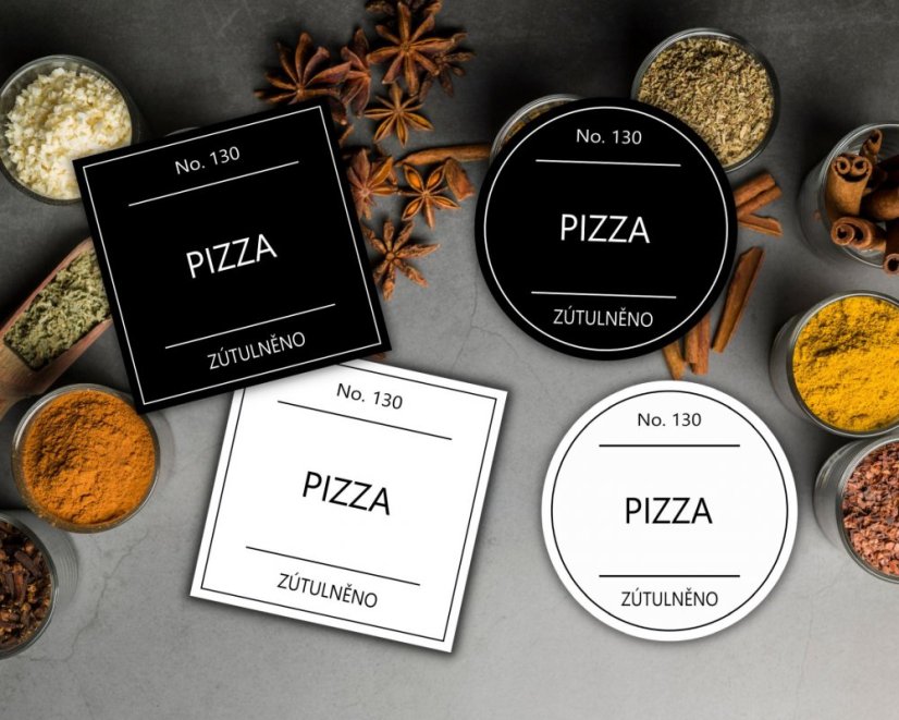 Pizza - doprodej - Barva: Bílá, Druh: Hranatá