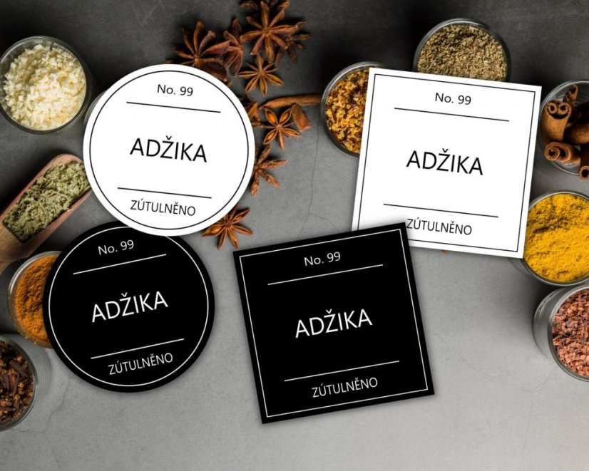 Adžika - doprodej - Barva: Černá, Druh: Kulatá