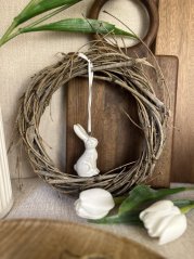 Porcelánový závěsný zajíc