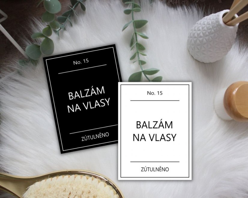Balzám na vlasy - doprodej - Barva: Bílá, Velikost: 6 cm x 8 cm