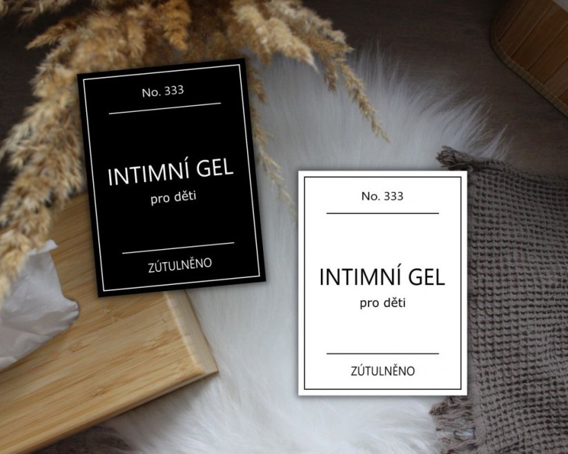 Intimní gel - pro děti - doprodej - Barva: Černá, Velikost: 6 cm x 8 cm