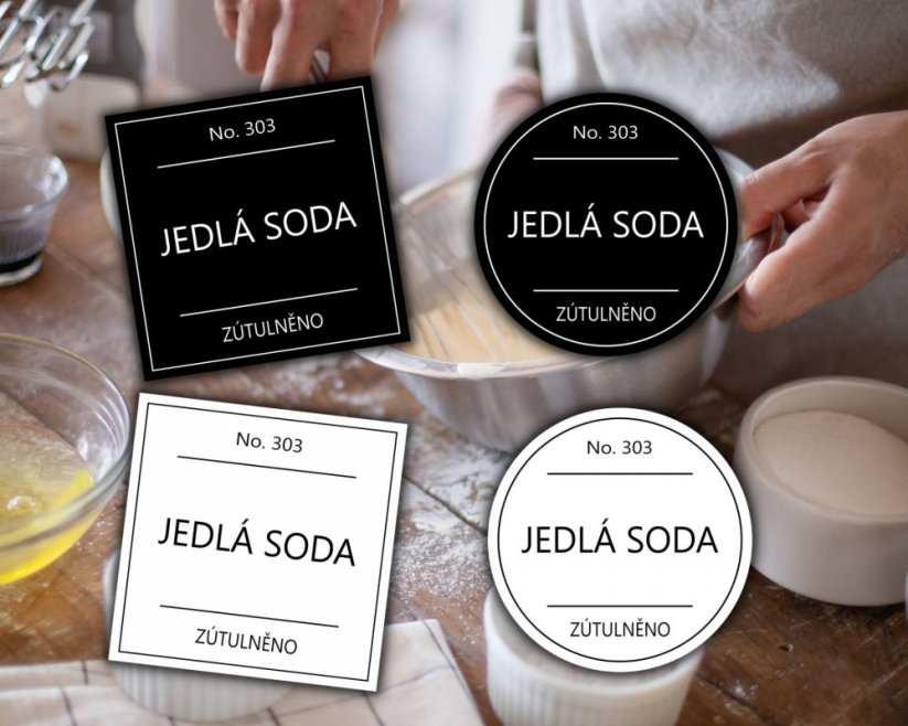 Jedlá soda - doprodej - Barva: Bílá, Druh: Kulatá