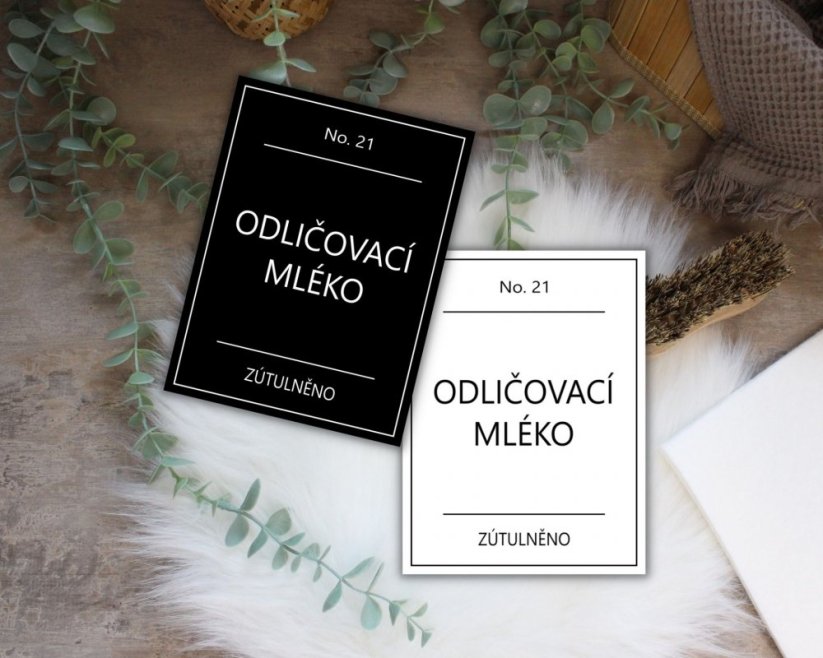 Odličovací mléko - doprodej - Barva: Bílá, Velikost: 4,5 cm x 6 cm