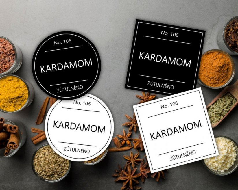 Kardamom - Barva: Černá, Druh: Hranatá