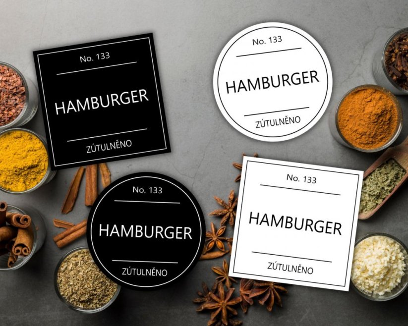Hamburger - doprodej - Barva: Bílá, Druh: Hranatá