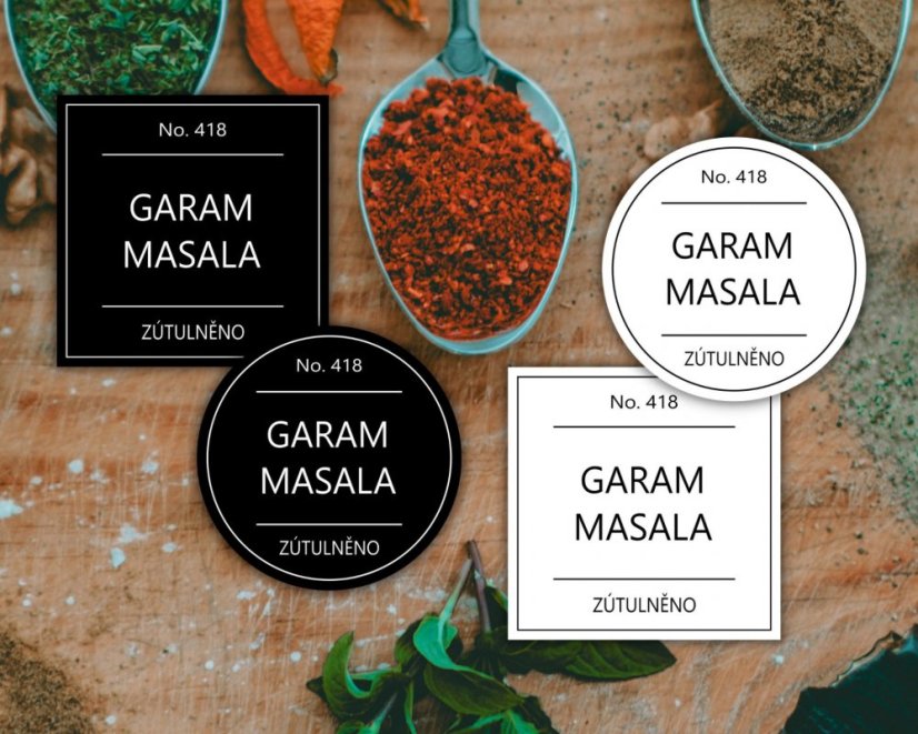 Garam masala - doprodej - Barva: Bílá, Druh: Hranatá