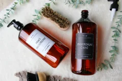 Hnědá plastová láhev s výběrem uzávěru - objem 1000 ml - II. jakost