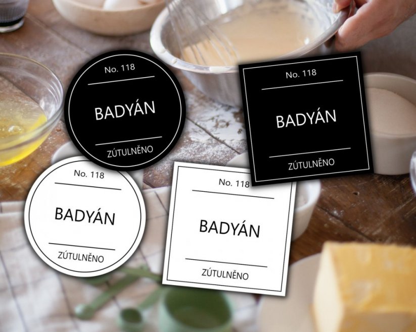 Badyán - Barva: Bílá, Druh: Kulatá
