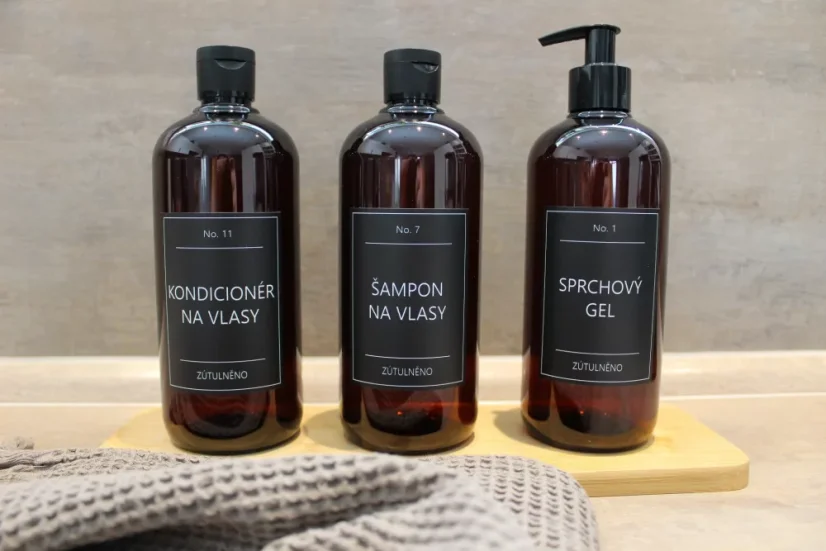 Hnědá lahvička se šroubovacím uzávěrem - objem 100/250/500ml - Velikost: 100 ml