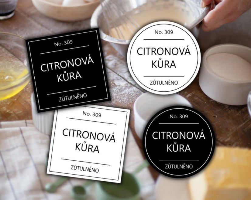 Citronová kůra - doprodej - Barva: Černá, Druh: Hranatá