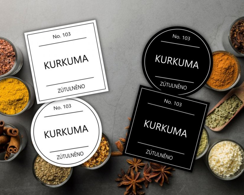 Kurkuma - doprodej - Barva: Černá, Druh: Hranatá