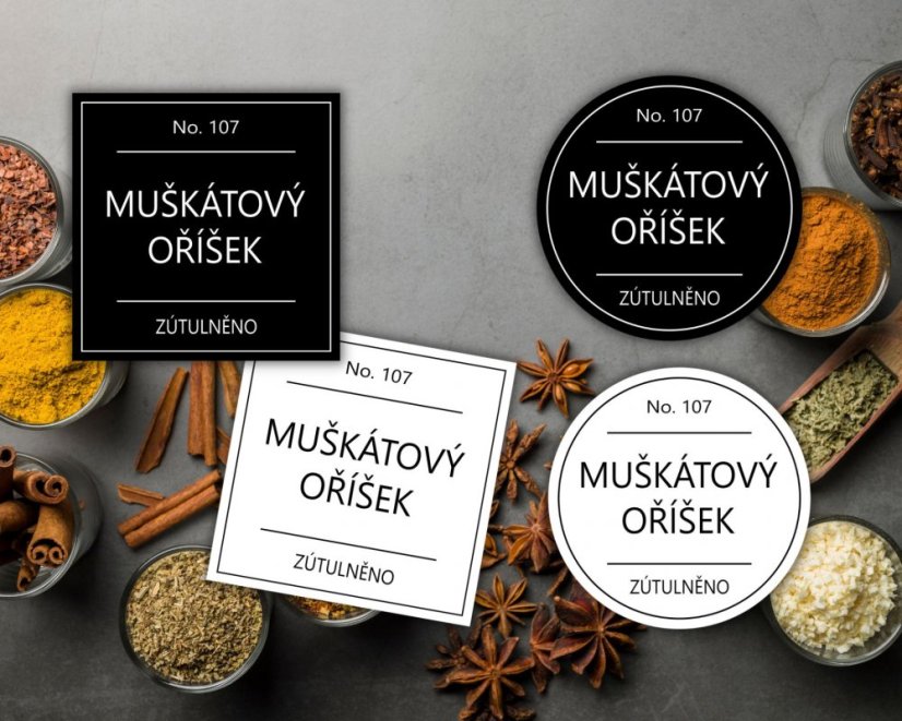 Muškátový oříšek - doprodej - Barva: Bílá, Druh: Kulatá