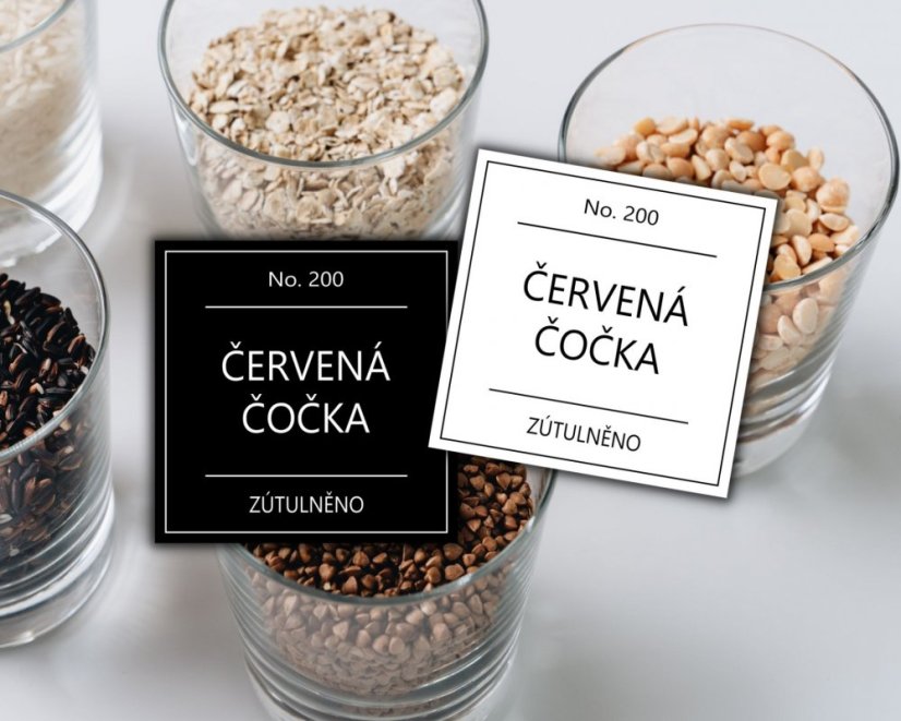 Červená čočka - doprodej - Barva: Bílá