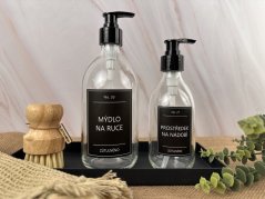 Čirá skleněná lahvička s pumpičkou - objem 250/500 ml