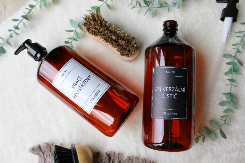 Hnědá láhev s pumpičkou - objem 1000 ml