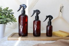 Hnědá lahvička s rozprašovačem - objem 100/250/500ml