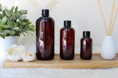 Hnědá lahvička se šroubovacím uzávěrem - objem 100/250/500ml