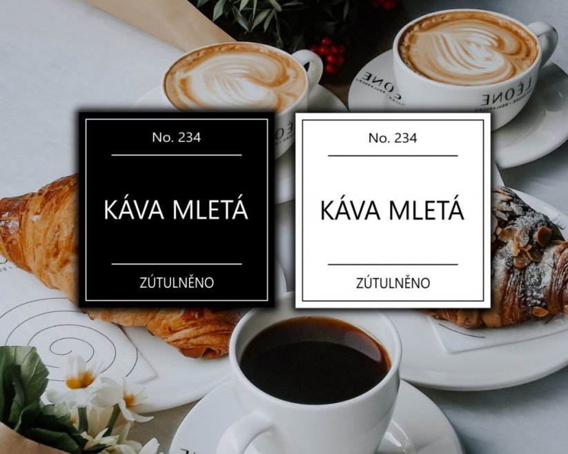 Káva mletá - doprodej - Barva: Bílá