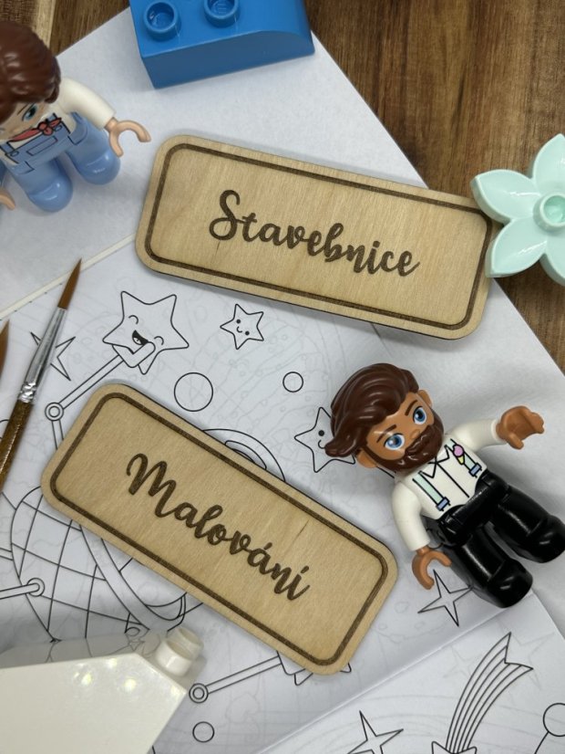 Dřevěný štítek s vlastním textem - velký Dřevěný štítek s vlastním textem - velký